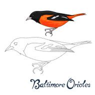 Educational game connect dots to draw bird N3