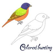 Educational game connect dots draw bird N4