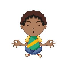 Boy meditating