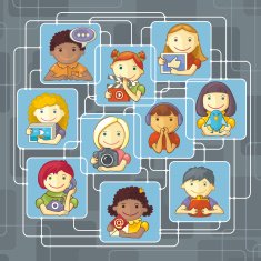People Connected Through Social Media