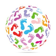 Funny baby footprints