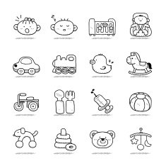 Baby icon set N2
