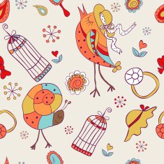 seamless pattern for baby girls