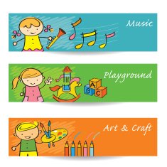 Kids Music Art Playground Banner
