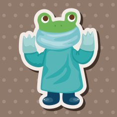 animal frog doctor cartoon theme elements