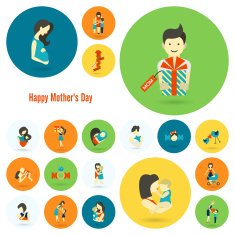 Happy Mothers Day Icons N5