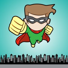 superhero flying