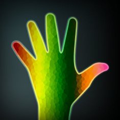 Abstract colorful hand free image download