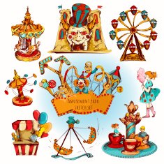 Amusement Park Colored Set