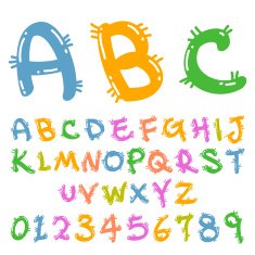 Lovely colorful font