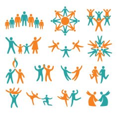Set of design elements Business Family Dance