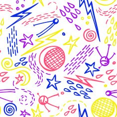 cosmic abstract squared seamless pattern