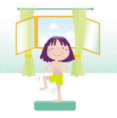 little girl exercising
