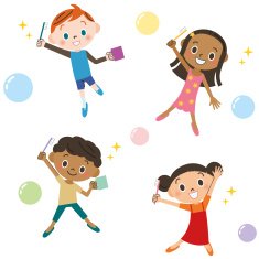 Children enjoying toothbrushing