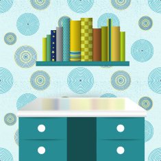 Children interior Vector illustration Colofrul background