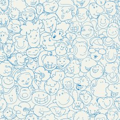 crowd funny character doodle
