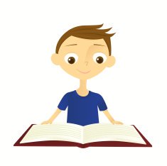 Boy reading a book N5