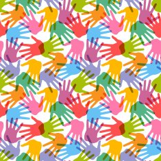 Seamless handprint pattern