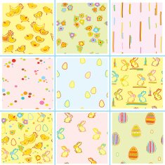 Vector set Easter's seamless patterns