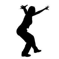 Vector silhouette of a woman N3