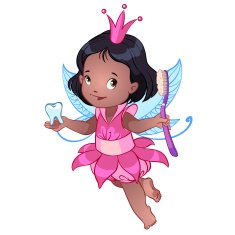 Little cute Tooth Fairy with toothbrush N2