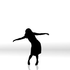 Vector silhouette of woman N3