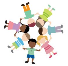 Children Holding Hands Illustration N2