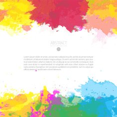 Vector template of watercolor splashes background