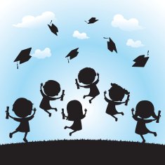 Celebrate graduation silhouette