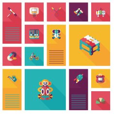 kid toys flat app ui background eps10 N3