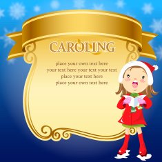 Little girl caroling