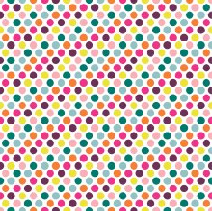 Color dot seamless repeat pattern on white background