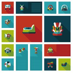 baby flat ui bakcground set N3