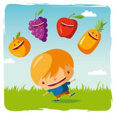 Boy With Funny Fruits N2