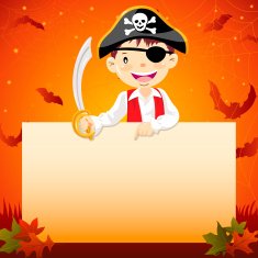 Halloween pirate notice
