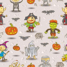 Pattern seamless Halloween kids