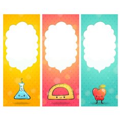 Cute cartoon characters Back to school background N4