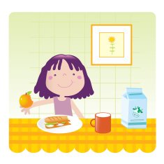 healthy food- cute girl