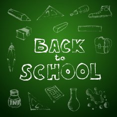 Back to school - set of doodle illustrations