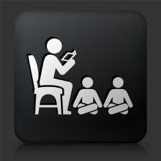 Black Square Button with Storyt Tme Icon
