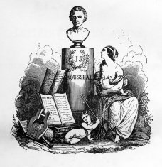 Jean Jacques Rousseau Bust Engraving