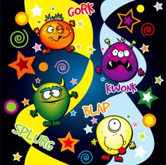 Kid's Monster Wallpaper Wrapping Paper