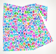 Egypt on vector family pattern Background