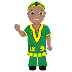 African Boy Vector Illustration