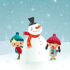 Children with snowman N3