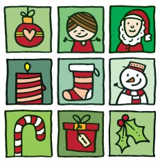 Christmas icon blocks