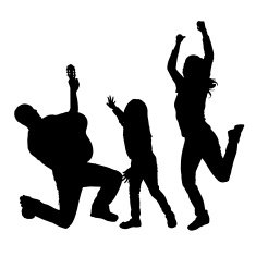 Vector silhouette of a family N12