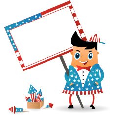 Fourth of July Announcement Boy