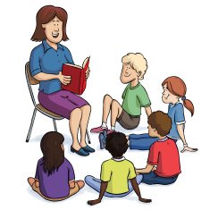 Teacher Reads To Students