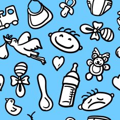 Seamless Pattern Baby set